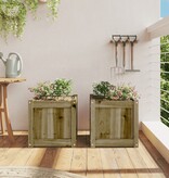 VidaXL Plantenbakken 2 st cm geïmpregneerd hout