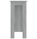 VidaXL Bartafel met schap 102x50x103,5 cm spaanplaat grijs sonoma