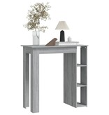 VidaXL Bartafel met schap 102x50x103,5 cm spaanplaat grijs sonoma