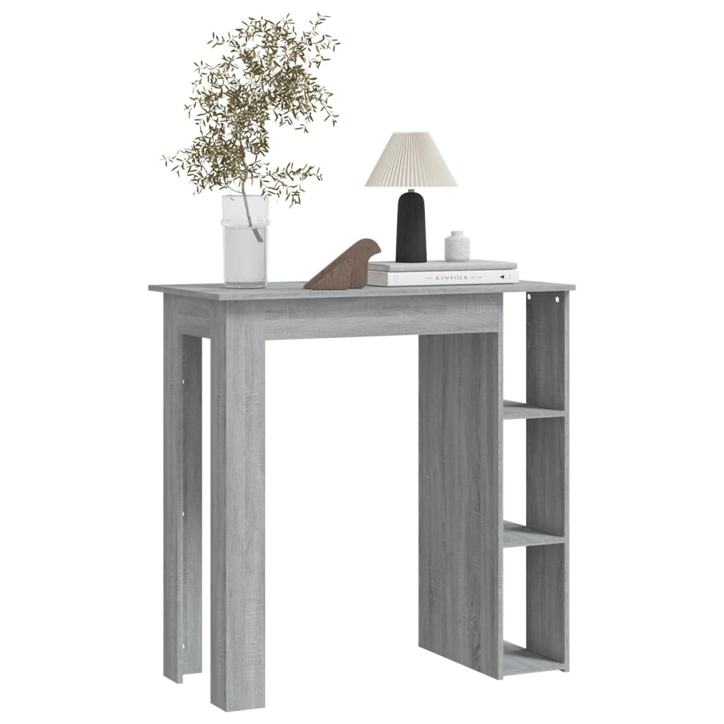 VidaXL Bartafel met schap 102x50x103,5 cm spaanplaat grijs sonoma