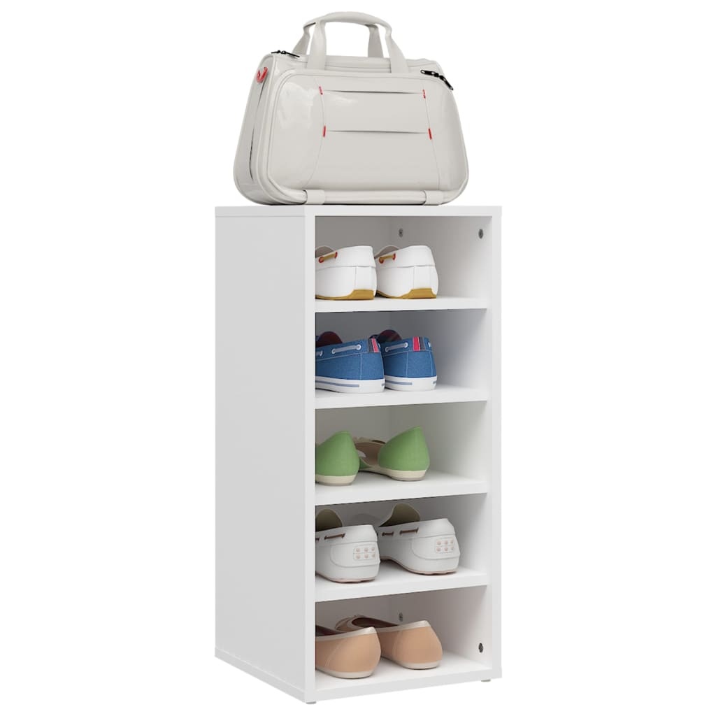 VidaXL Schoenenkasten 2 st 31,5x35x70 cm spaanplaat wit