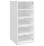 VidaXL Schoenenkasten 2 st 31,5x35x70 cm spaanplaat wit
