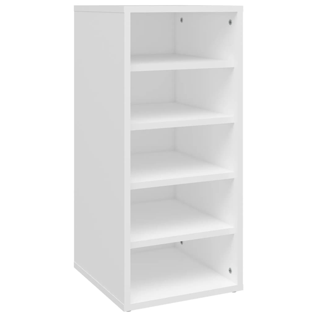 VidaXL Schoenenkasten 2 st 31,5x35x70 cm spaanplaat wit