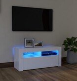 VidaXL Tv-meubel met LED-verlichting 90x35x40 cm wit