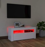 VidaXL Tv-meubel met LED-verlichting 90x35x40 cm wit