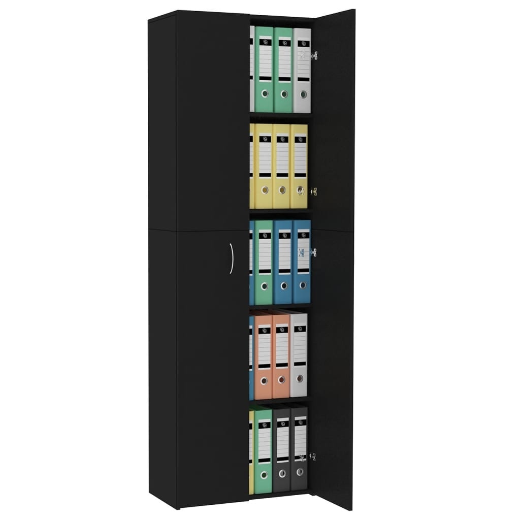 VidaXL Kantoorkast 60x32x190 cm bewerkt hout zwart