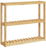 vidaXL Badkamerrek 3-laags wandmontage 60x15x54 cm bamboe