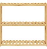 vidaXL Badkamerrek 3-laags wandmontage 60x15x54 cm bamboe