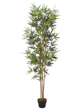 vidaXL Kunstplant bamboe 368 bladeren 80 cm groen
