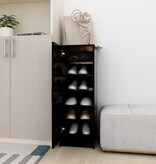 VidaXL Schoenenkast 32x35x92 cm spaanplaat zwart