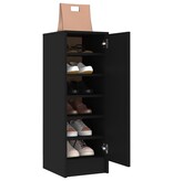 VidaXL Schoenenkast 32x35x92 cm spaanplaat zwart