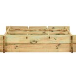 vidaXL Plantenbak verhoogd 90x90x20 cm geïmpregneerd hout