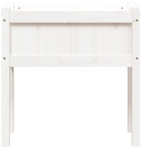 Plantenbak met poten 70x31x70 cm massief grenenhout wit