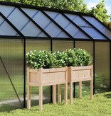 VidaXL Plantenbakken met poten 2 st massief grenenhout