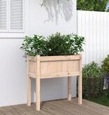 VidaXL Plantenbak met poten 70x31x70 cm massief grenenhout