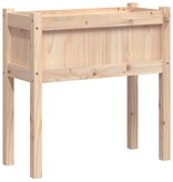 VidaXL Plantenbak met poten 70x31x70 cm massief grenenhout
