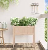 VidaXL Plantenbak met poten 70x31x70 cm massief grenenhout