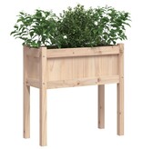 VidaXL Plantenbak met poten 70x31x70 cm massief grenenhout