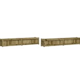 VidaXL Plantenbakken 2 st cm geïmpregneerd hout