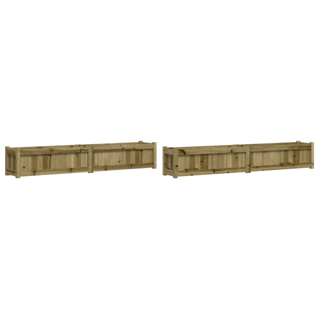 VidaXL Plantenbakken 2 st cm geïmpregneerd hout