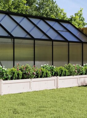 VidaXL Plantenbakken 2 st cm massief grenenhout wit