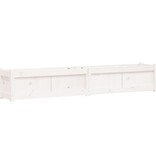 VidaXL Plantenbakken 2 st cm massief grenenhout wit