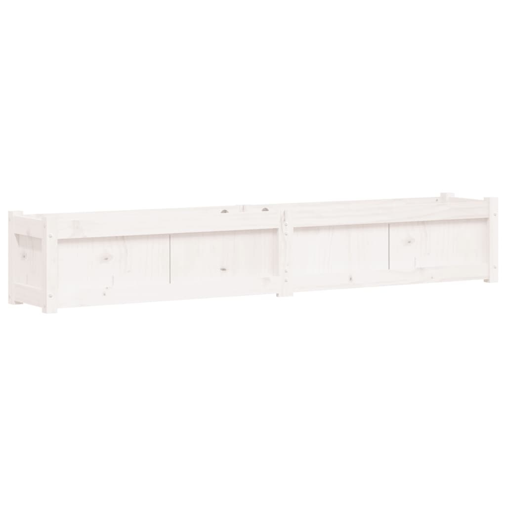 VidaXL Plantenbakken 2 st cm massief grenenhout wit