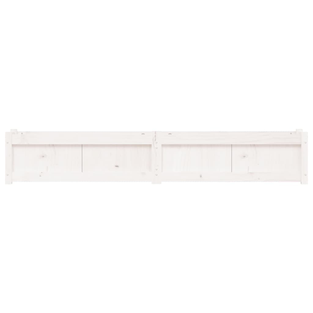 VidaXL Plantenbakken 2 st cm massief grenenhout wit