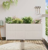 VidaXL Plantenbak 150x50x70 cm massief grenenhout wit