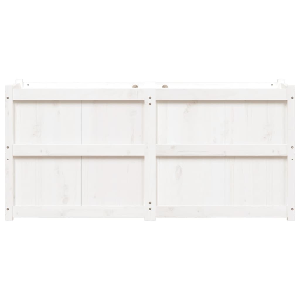VidaXL Plantenbak 150x50x70 cm massief grenenhout wit
