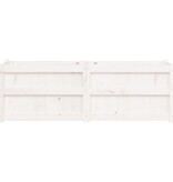 VidaXL Plantenbak 150x50x50 cm massief grenenhout wit