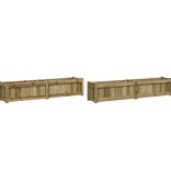 VidaXL Plantenbakken 2 st cm geïmpregneerd hout