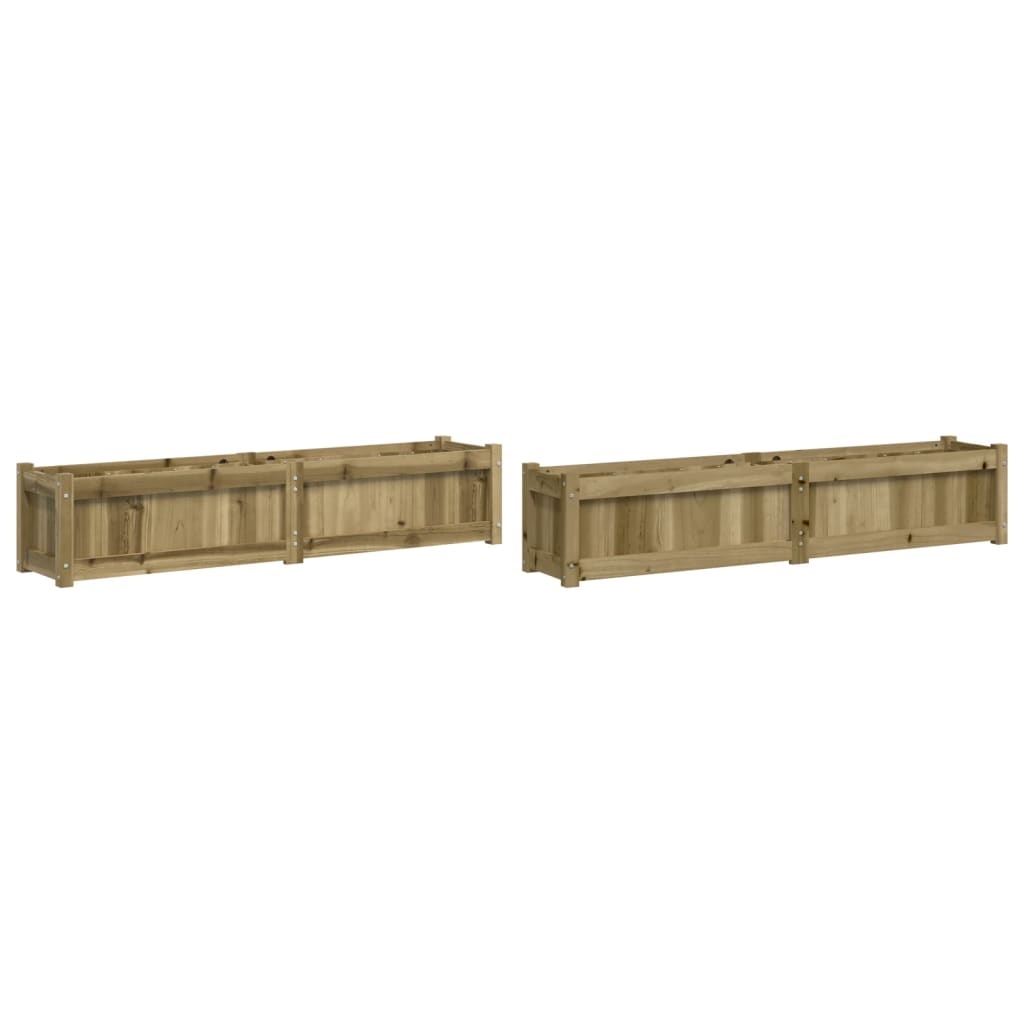 VidaXL Plantenbakken 2 st cm geïmpregneerd hout