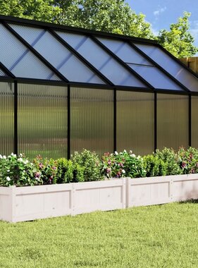 VidaXL Plantenbakken 2 st cm massief grenenhout wit