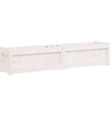 VidaXL Plantenbakken 2 st cm massief grenenhout wit
