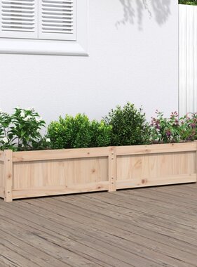 vidaXL Plantenbak 150x31x31 cm massief grenenhout