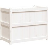 VidaXL Plantenbak 90x50x70 cm massief grenenhout wit