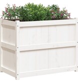 VidaXL Plantenbak 90x50x70 cm massief grenenhout wit
