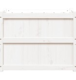 VidaXL Plantenbak 90x50x70 cm massief grenenhout wit