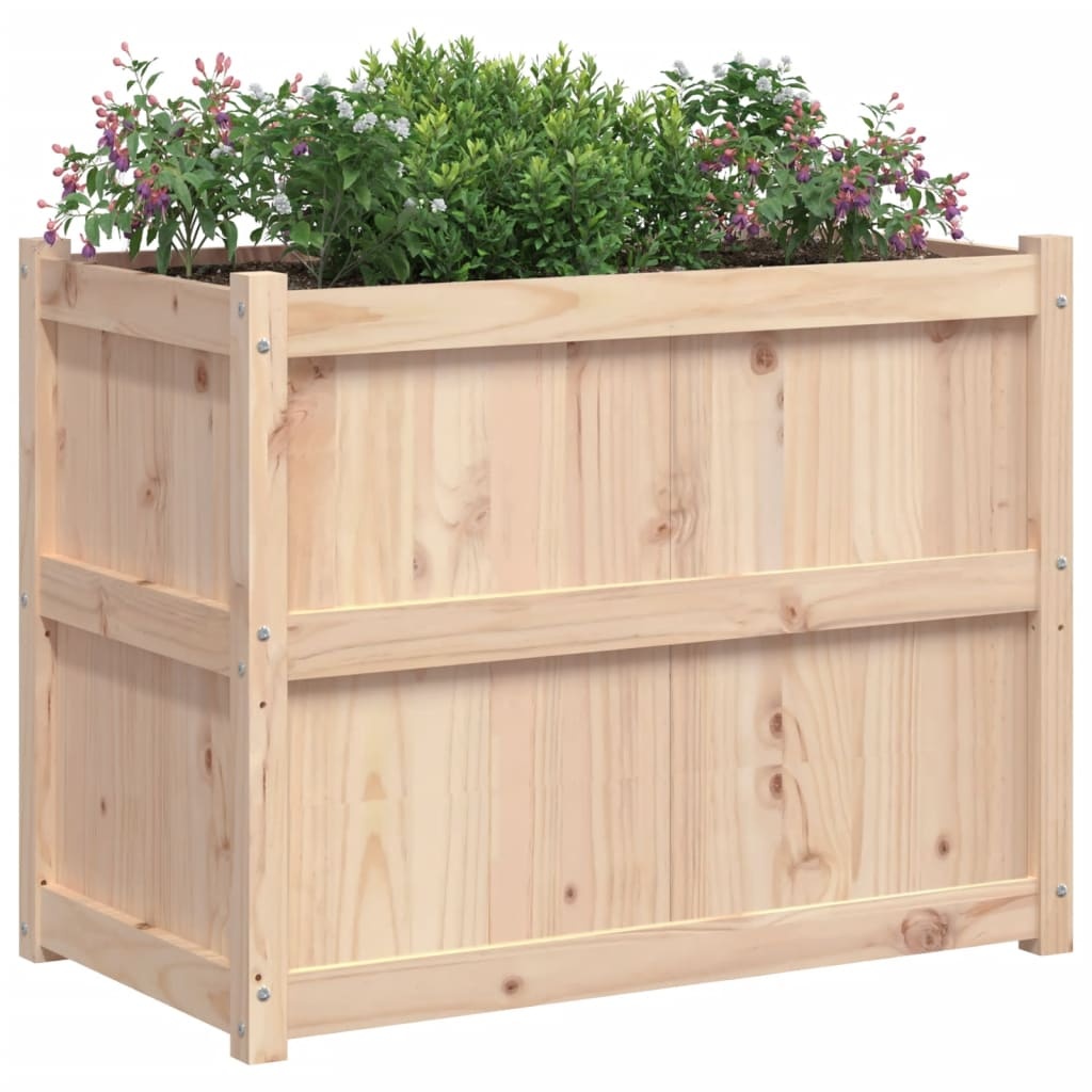 VidaXL Plantenbak 90x50x70 cm massief grenenhout