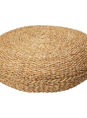 vidaXL Poef rond Ø58x20 cm zeegras naturel