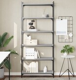 VidaXL Boekenkast 6-laags 80x30x188 cm bewerkt hout grijs sonoma