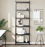 VidaXL Boekenkast 6-laags 60x30x188 cm bewerkt hout zwart