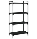 VidaXL Boekenkast 4-laags 60x30x120 cm bewerkt hout zwart