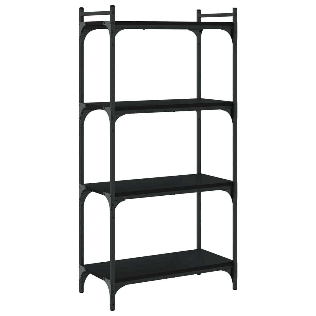 VidaXL Boekenkast 4-laags 60x30x120 cm bewerkt hout zwart