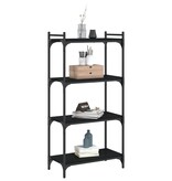 VidaXL Boekenkast 4-laags 60x30x120 cm bewerkt hout zwart
