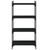 VidaXL Boekenkast 4-laags 60x30x120 cm bewerkt hout zwart
