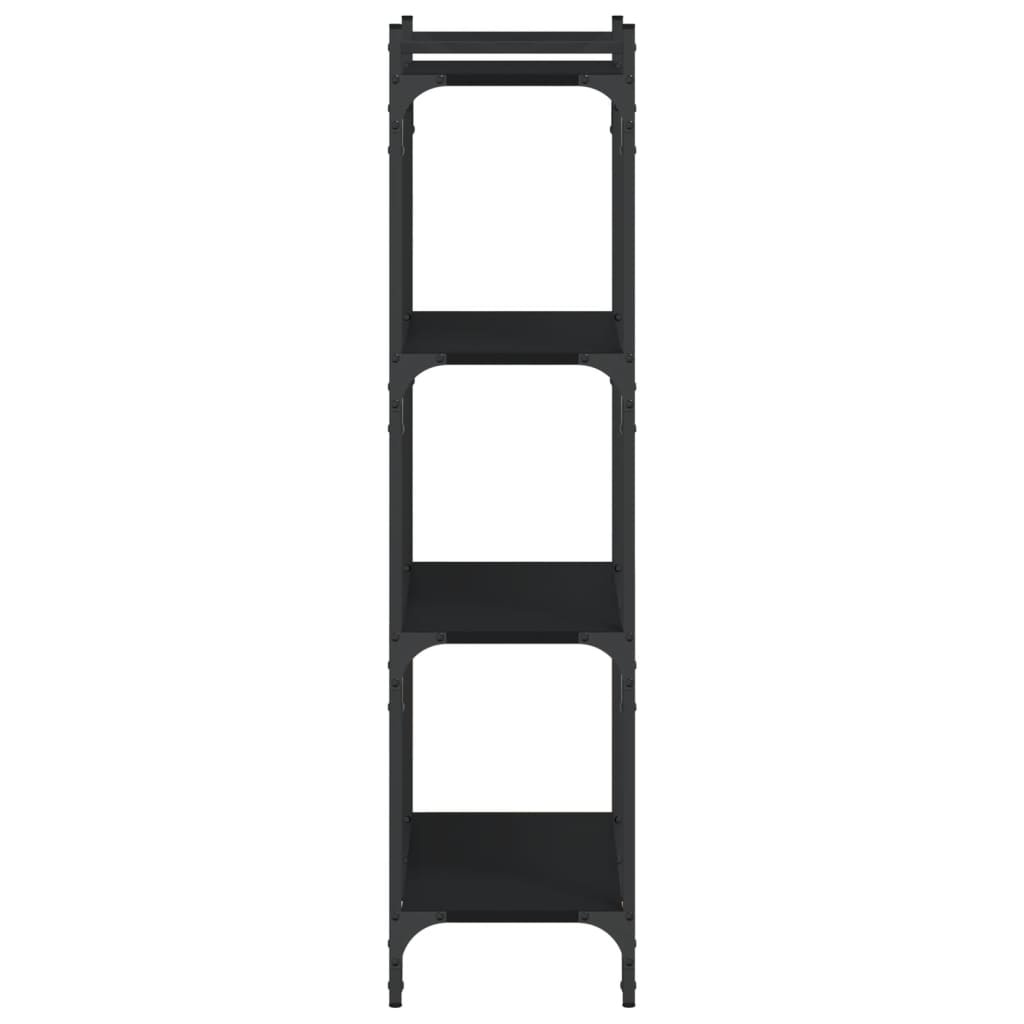 VidaXL Boekenkast 4-laags 60x30x120 cm bewerkt hout zwart