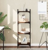 VidaXL Boekenkast 4-laags 40x30x120 cm bewerkt hout bruineikenkleurig
