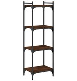 VidaXL Boekenkast 4-laags 40x30x120 cm bewerkt hout bruineikenkleurig